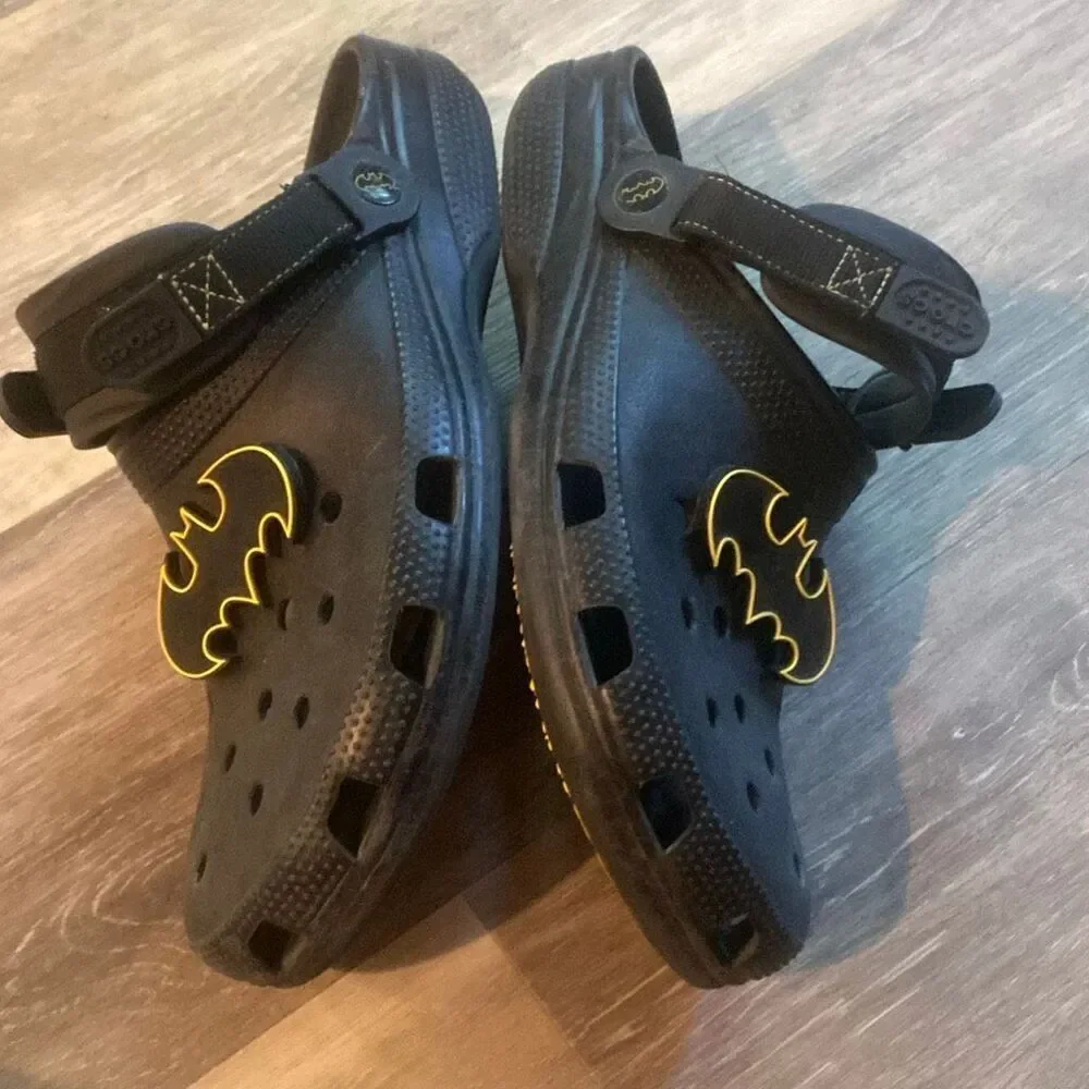 Crocs Batman Adjustable Strap Clog Color Black Men's Size 5 Women's Size 11